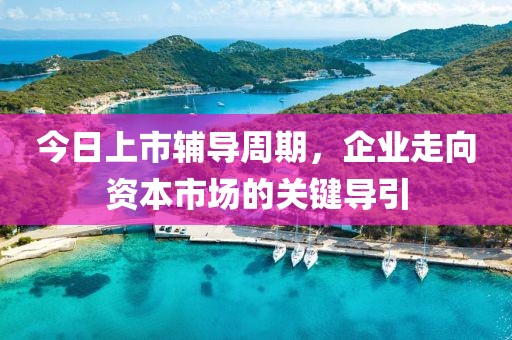 今日上市辅导周期，企业走向资本市场的关键导引