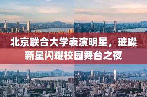 北京联合大学表演明星，璀璨新星闪耀校园舞台之夜