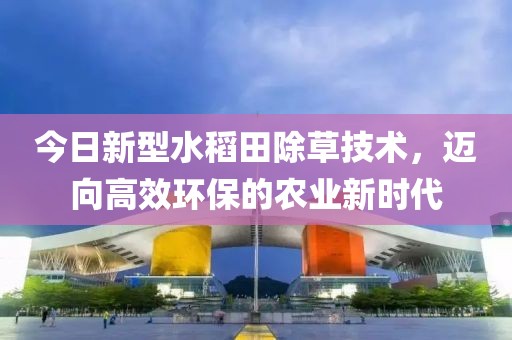 今日新型水稻田除草技术，迈向高效环保的农业新时代
