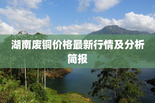 湖南废铜价格最新行情及分析简报