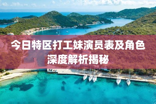 今日特区打工妹演员表及角色深度解析揭秘