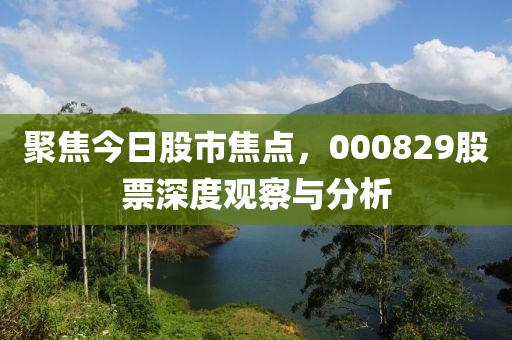 聚焦今日股市焦点，000829股票深度观察与分析