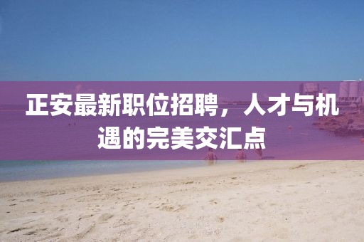 正安最新职位招聘，人才与机遇的完美交汇点