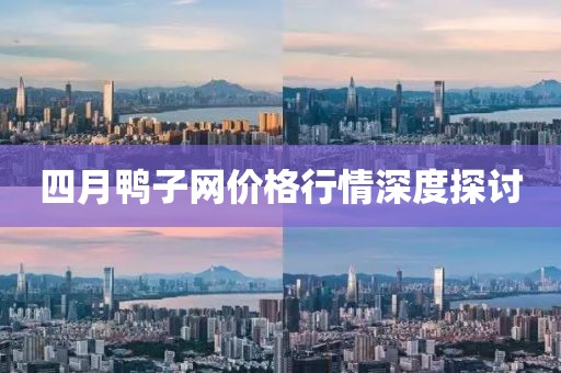 四月鸭子网价格行情深度探讨