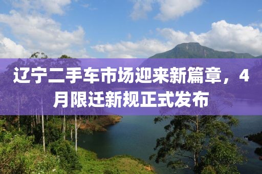 辽宁二手车市场迎来新篇章，4月限迁新规正式发布