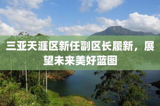 三亚天涯区新任副区长履新，展望未来美好蓝图