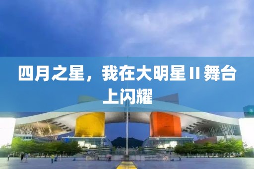 四月之星，我在大明星Ⅱ舞台上闪耀