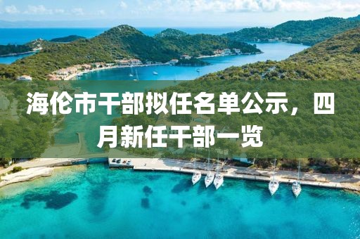 海伦市干部拟任名单公示，四月新任干部一览