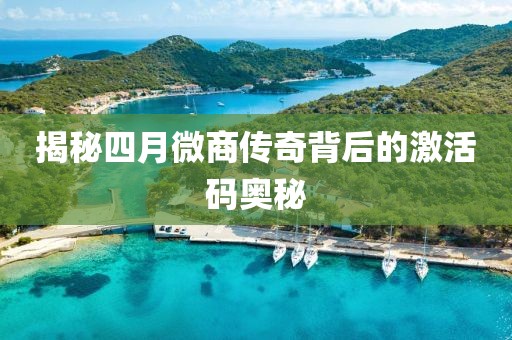 揭秘四月微商传奇背后的激活码奥秘