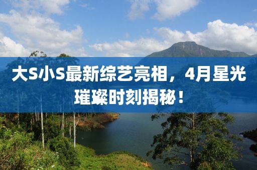 大S小S最新综艺亮相，4月星光璀璨时刻揭秘！