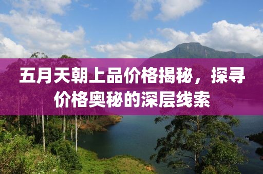 五月天朝上品价格揭秘，探寻价格奥秘的深层线索