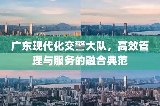 广东现代化交警大队，高效管理与服务的融合典范