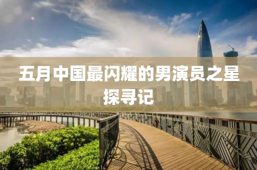 五月中国最闪耀的男演员之星探寻记