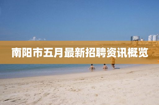 南阳市五月最新招聘资讯概览