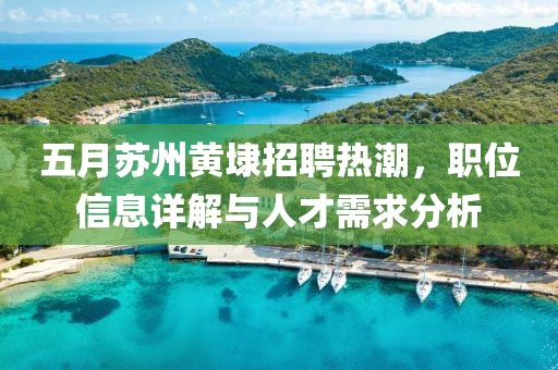 五月苏州黄埭招聘热潮，职位信息详解与人才需求分析