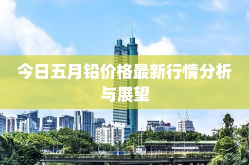 今日五月铅价格最新行情分析与展望