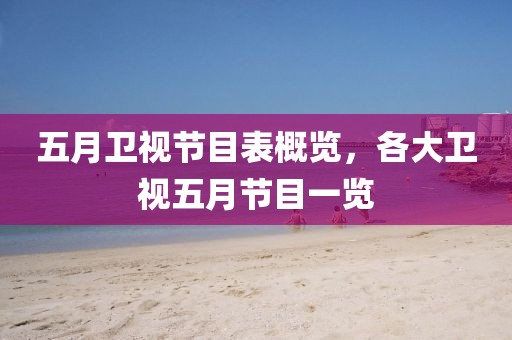 五月卫视节目表概览，各大卫视五月节目一览
