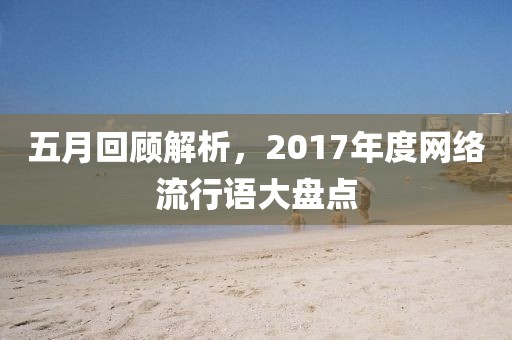 五月回顾解析，2017年度网络流行语大盘点