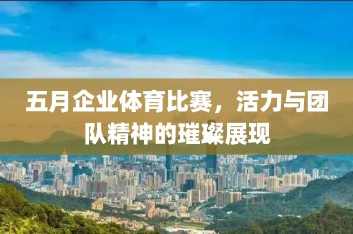 五月企业体育比赛，活力与团队精神的璀璨展现