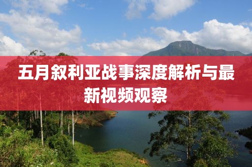 五月叙利亚战事深度解析与最新视频观察