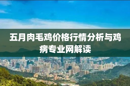 五月肉毛鸡价格行情分析与鸡病专业网解读