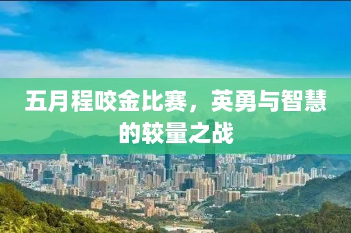 五月程咬金比赛，英勇与智慧的较量之战