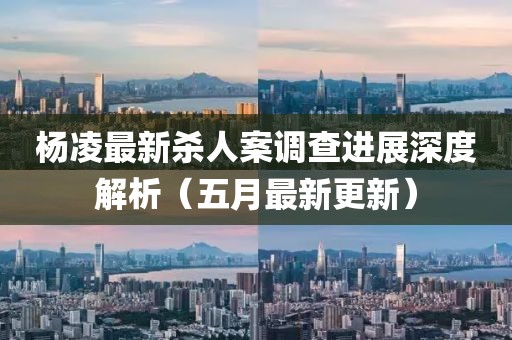 杨凌最新杀人案调查进展深度解析（五月最新更新）