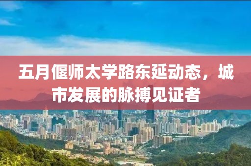 五月偃师太学路东延动态，城市发展的脉搏见证者