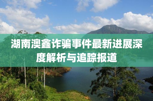 湖南澳鑫诈骗事件最新进展深度解析与追踪报道