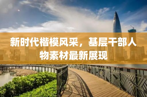 新时代楷模风采，基层干部人物素材最新展现