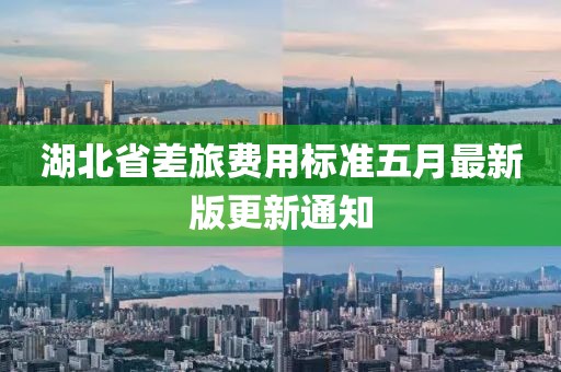 湖北省差旅费用标准五月最新版更新通知