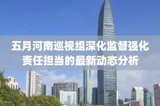 五月河南巡视组深化监督强化责任担当的最新动态分析