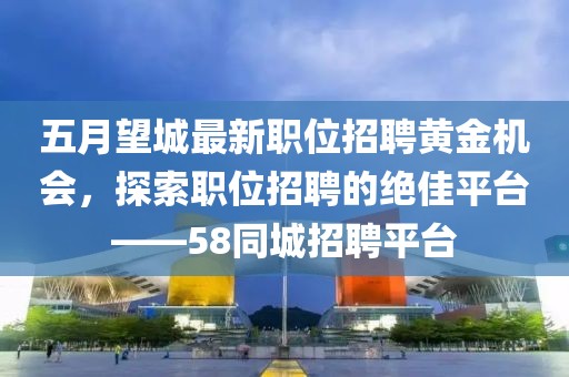 五月望城最新职位招聘黄金机会，探索职位招聘的绝佳平台——58同城招聘平台