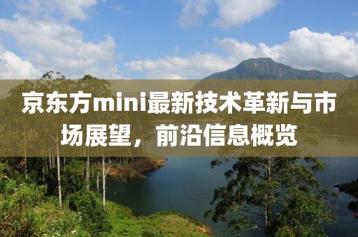 京东方mini最新技术革新与市场展望，前沿信息概览