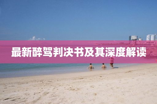 最新醉驾判决书及其深度解读