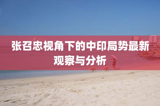 张召忠视角下的中印局势最新观察与分析