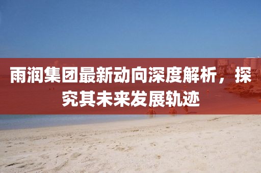 雨润集团最新动向深度解析，探究其未来发展轨迹