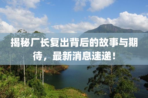 揭秘厂长复出背后的故事与期待，最新消息速递！