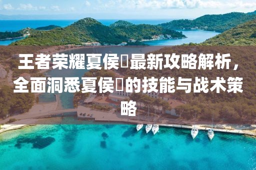 王者荣耀夏侯惇最新攻略解析，全面洞悉夏侯惇的技能与战术策略