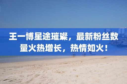 王一博星途璀璨，最新粉丝数量火热增长，热情如火！