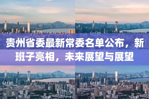 贵州省委最新常委名单公布，新班子亮相，未来展望与展望