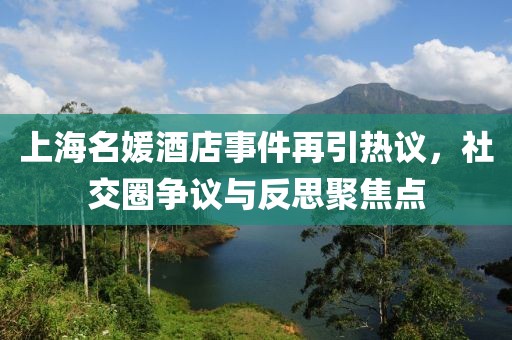 上海名媛酒店事件再引热议，社交圈争议与反思聚焦点