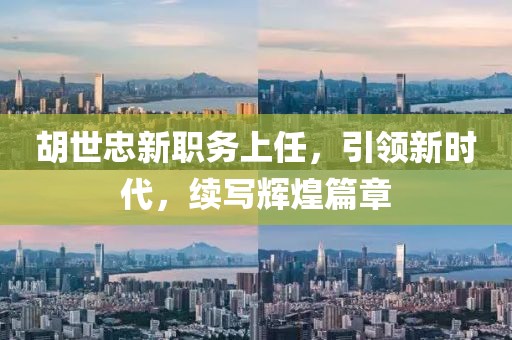 胡世忠新职务上任，引领新时代，续写辉煌篇章