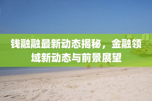 钱融融最新动态揭秘，金融领域新动态与前景展望